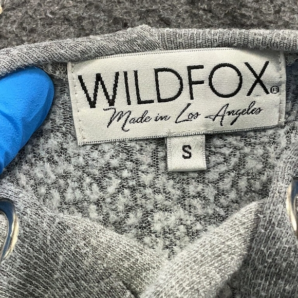 Wildfox Gray Lace-Up Hoodie Top – Size S - Picture 6 of 6